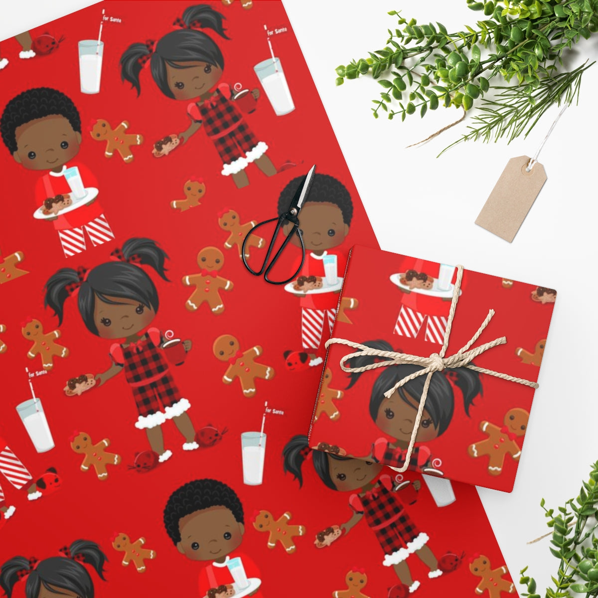 Gingerbread Christmas Wrapping Paper