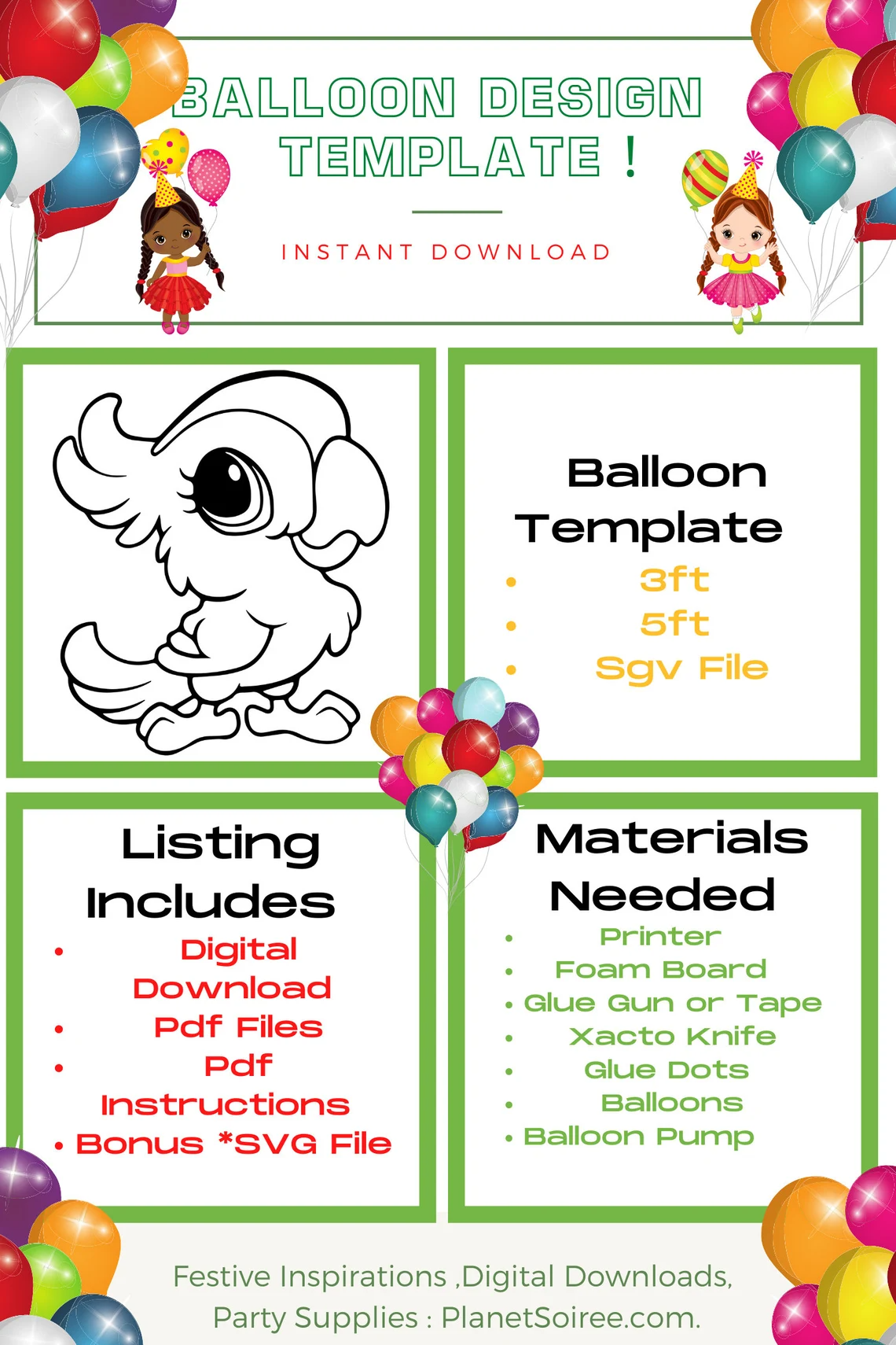 Parrot Balloon Template, Tropical Birthday balloon mosaic ,Parrot Mosaic From Balloons, Parrot Template from Balloons, Mosaic from Balloons