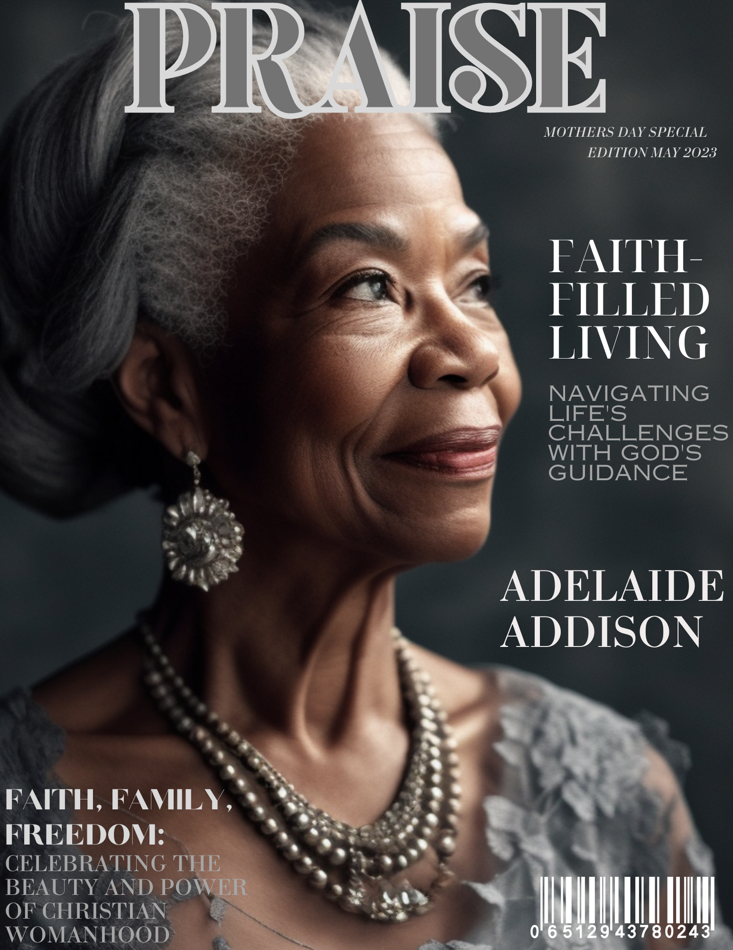 Custom Christian Mother's Day Magazine Cover - Give Mom some "Praise" with her own Magazine Cover