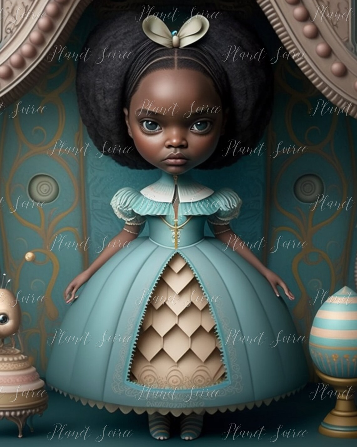 Digital Download, Melanin Alice , African American Alice Art Poster, In Wonderland clipart, Mad Hatter, Printable, Commercial Use, POD, KPD