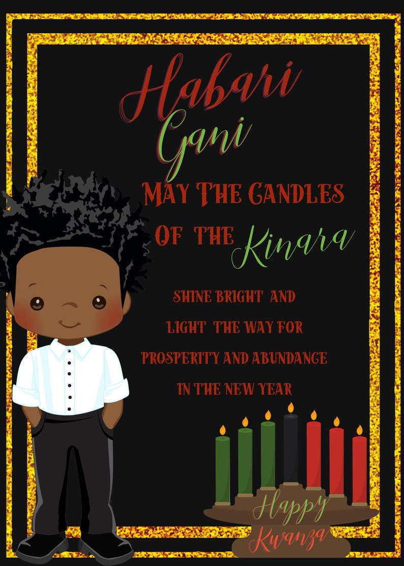 kwanza Holiday card, kwanza celebration ,Digital Download