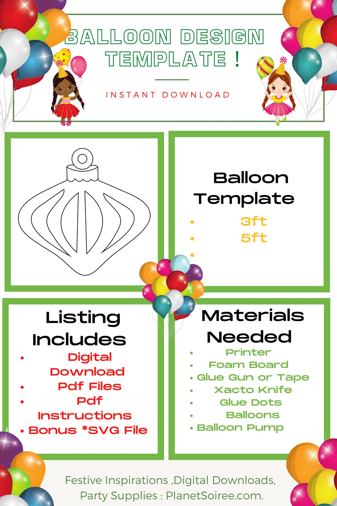 Holiday Ornament Balloon Mosaic, Christmas Ornament Mosaic Template, Xmas Ornament MosaicTemplate , Balloon Mosaic, Digital Design