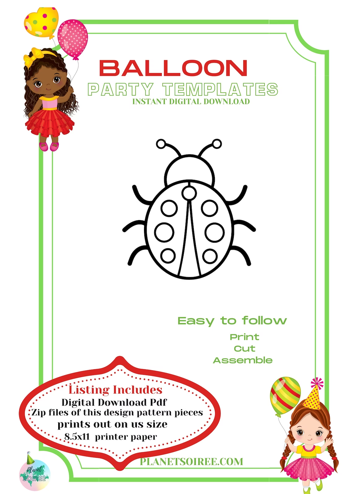 Ladybug balloon mosaic , ladybug template , Love bug , ladybug from balloons , spring time birthday decor