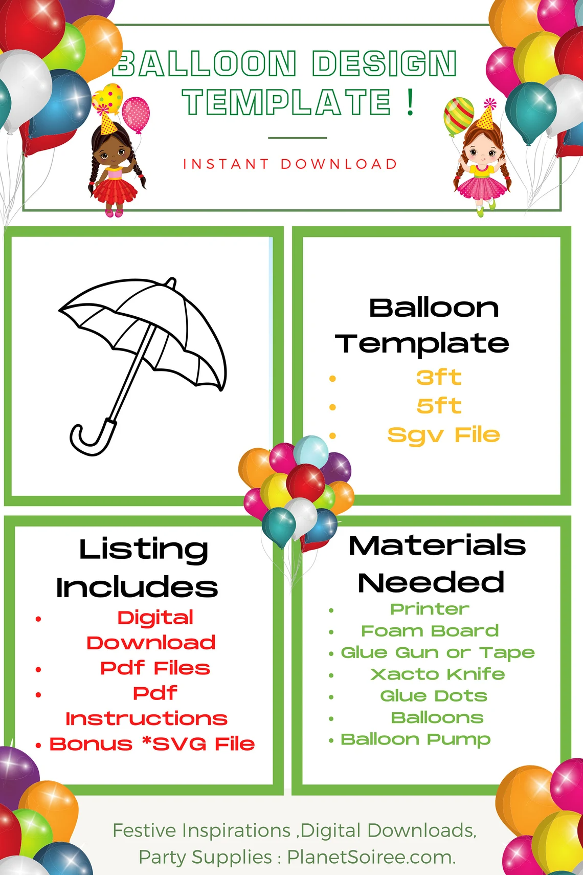 Umbrella Mosaic from Balloons , Baby Shower Balloon mosaic ,Balloon Template, Baby Sprinkle , Bridal Shower Balloon Mosaic ,Mosaic Template