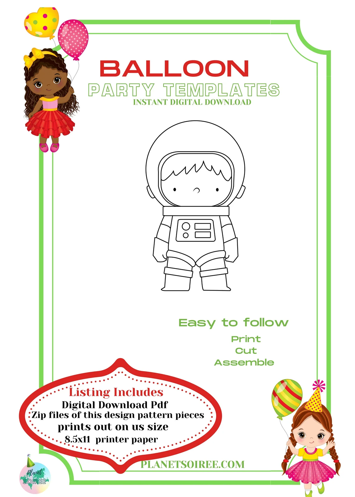 Boy Astronaut Mosaic from balloons , Astronaut Balloon Mosaic , Outta Space, Universe, Nasa, Balloon Templates