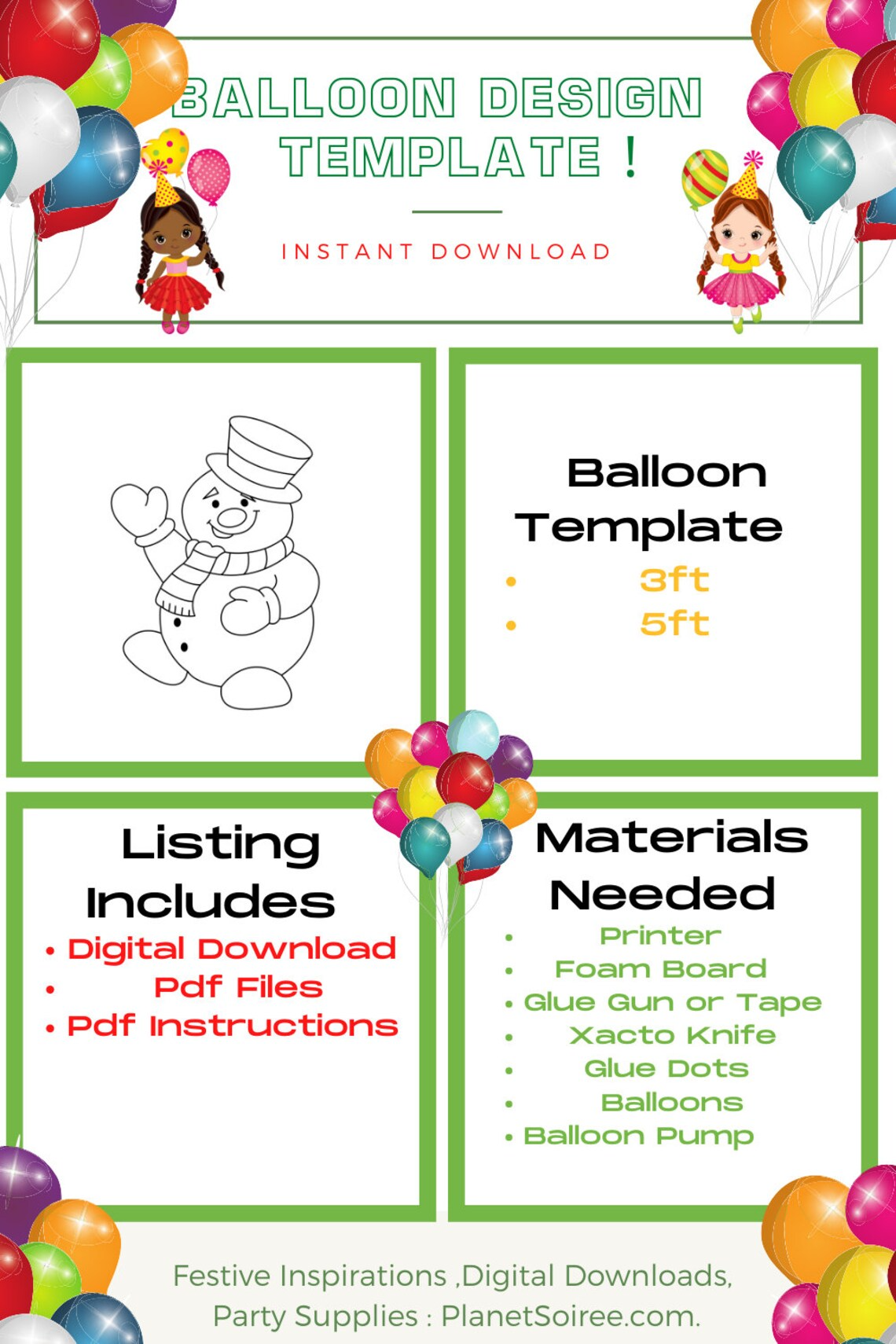 Snowman Mosaic , Mr Frostee, Mosaic from Balloons, Xmas balloon Mosaic, Holiday Balloon Mosaic, Christmas Digital Design, Instant Download