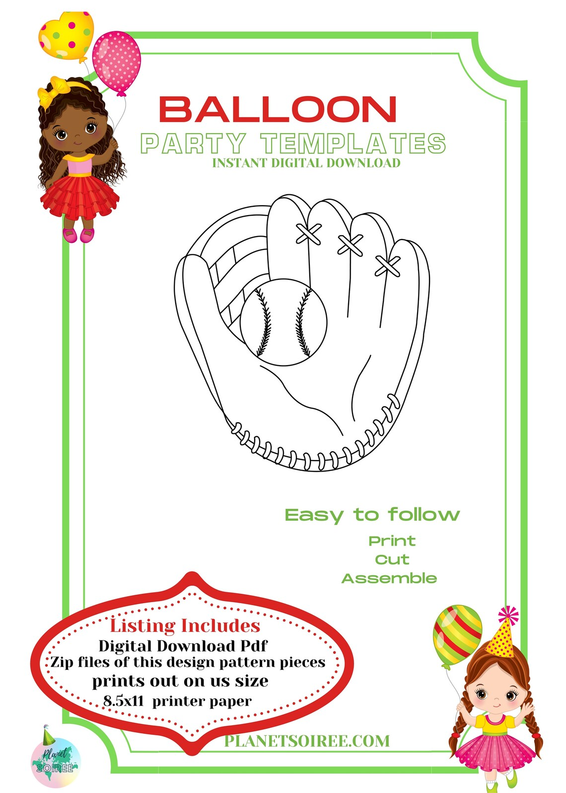 Baseball Mitt Balloon Mosaic ,Baseball Glove from Balloons, Baseball Glove Mosaic Template, Sports Mosaic From Balloons, Catchers Mitt