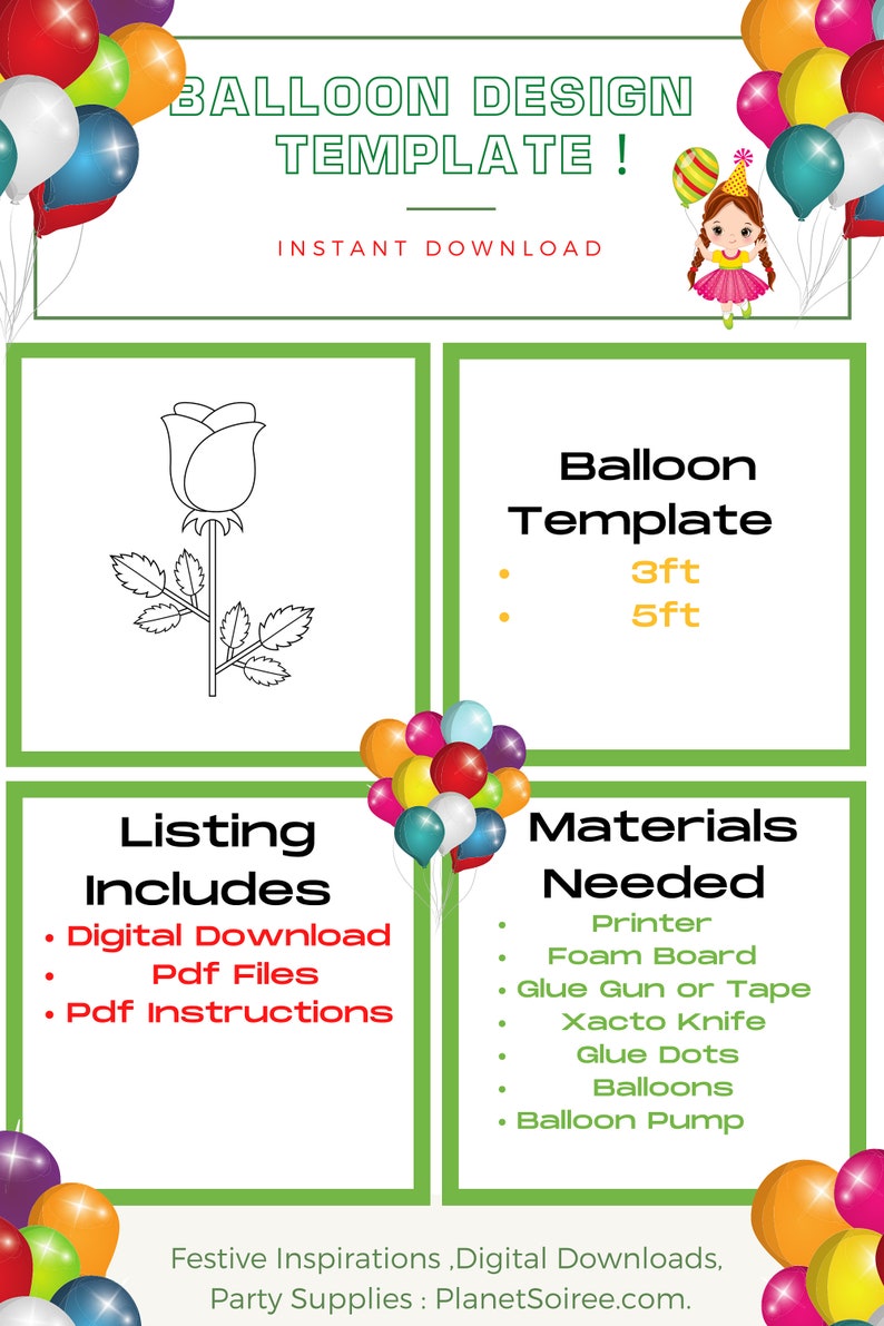 Longstem Rose balloon mosaic,Rose Mosaic from Balloons, Women's Day Mosaic from Balloons, Mother's Day , Mosaic Shape, Mosaic Template,Roses