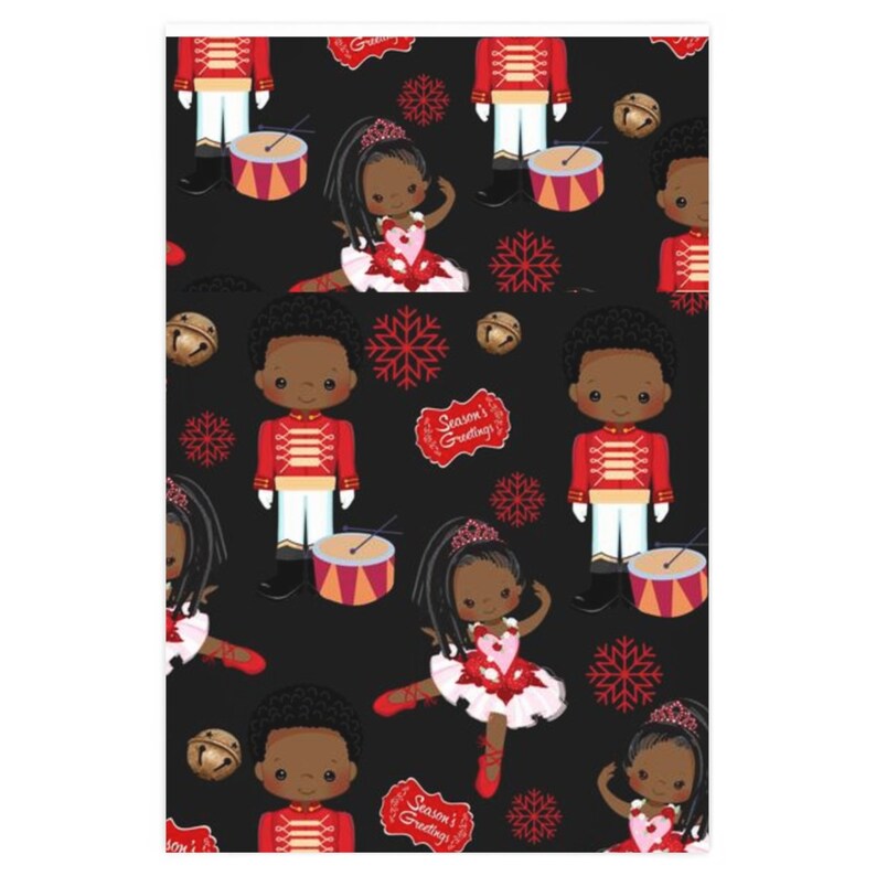 Chocolate Nutcracker Wrapping Paper , Nutcracker Christmas , Holiday Christmas Paper