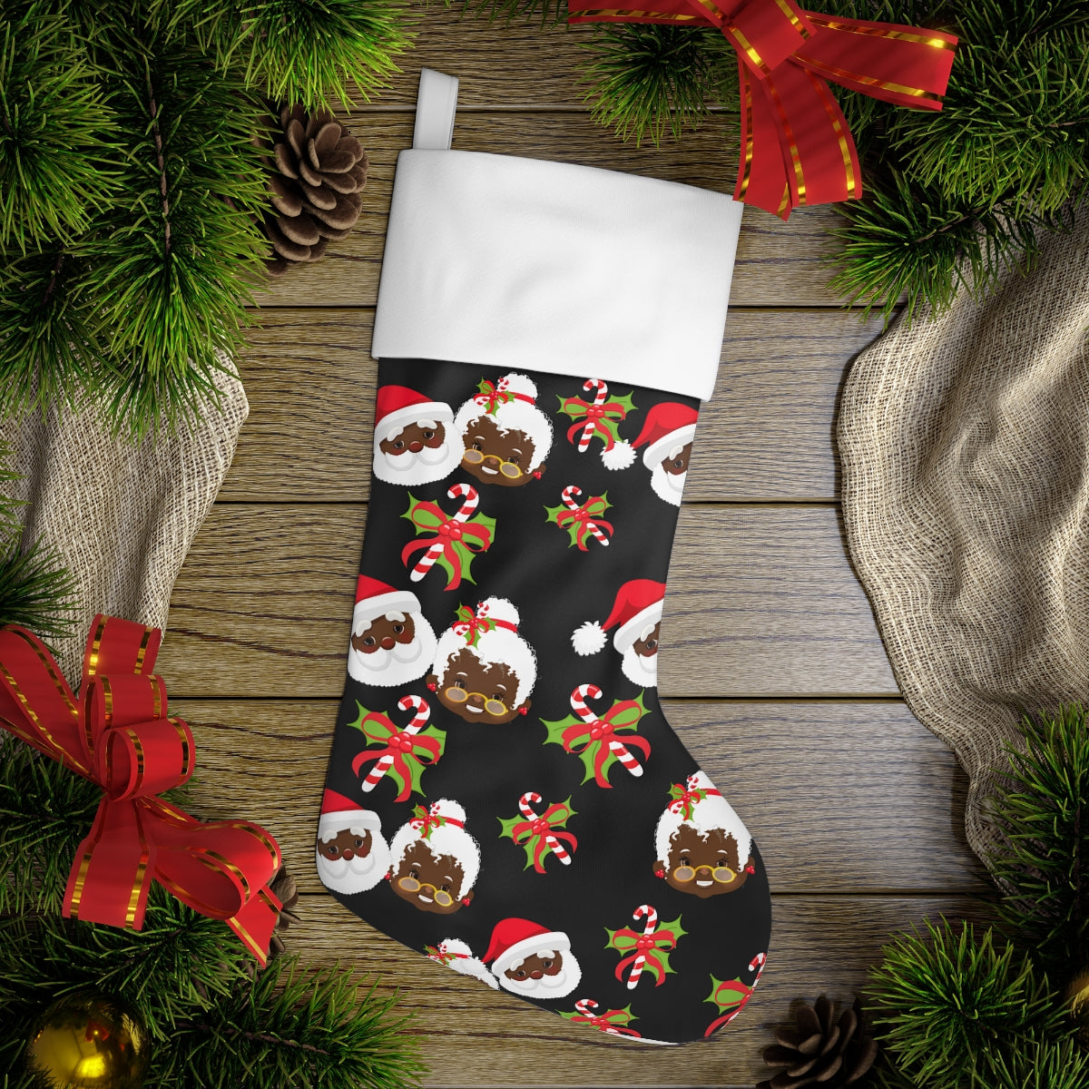 Mr and Mrs Clifford Claus Holiday Stocking