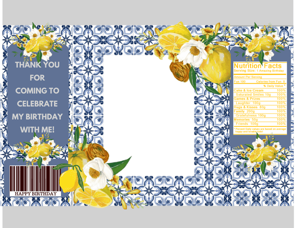 LEMON BLANK CHIP BAG TEMPLATE