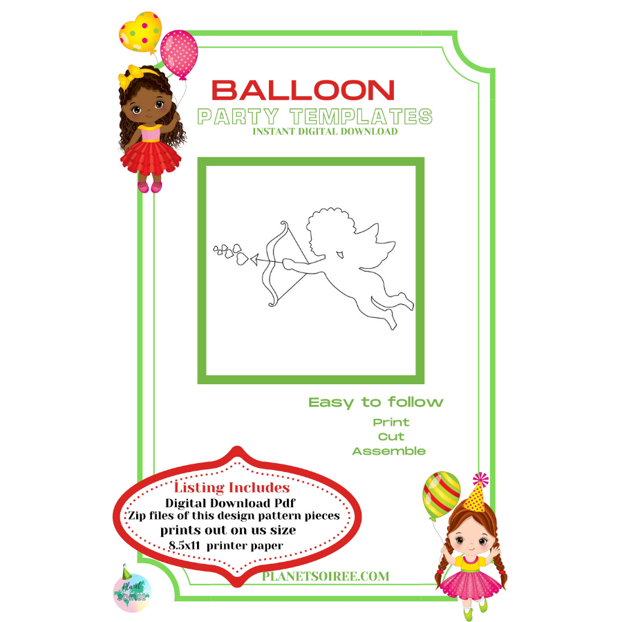 Cupid with Afro Template