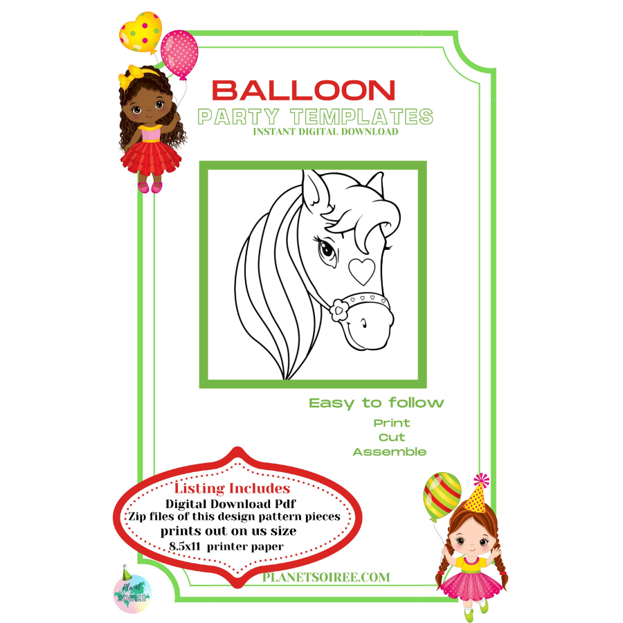 Pony Balloon template