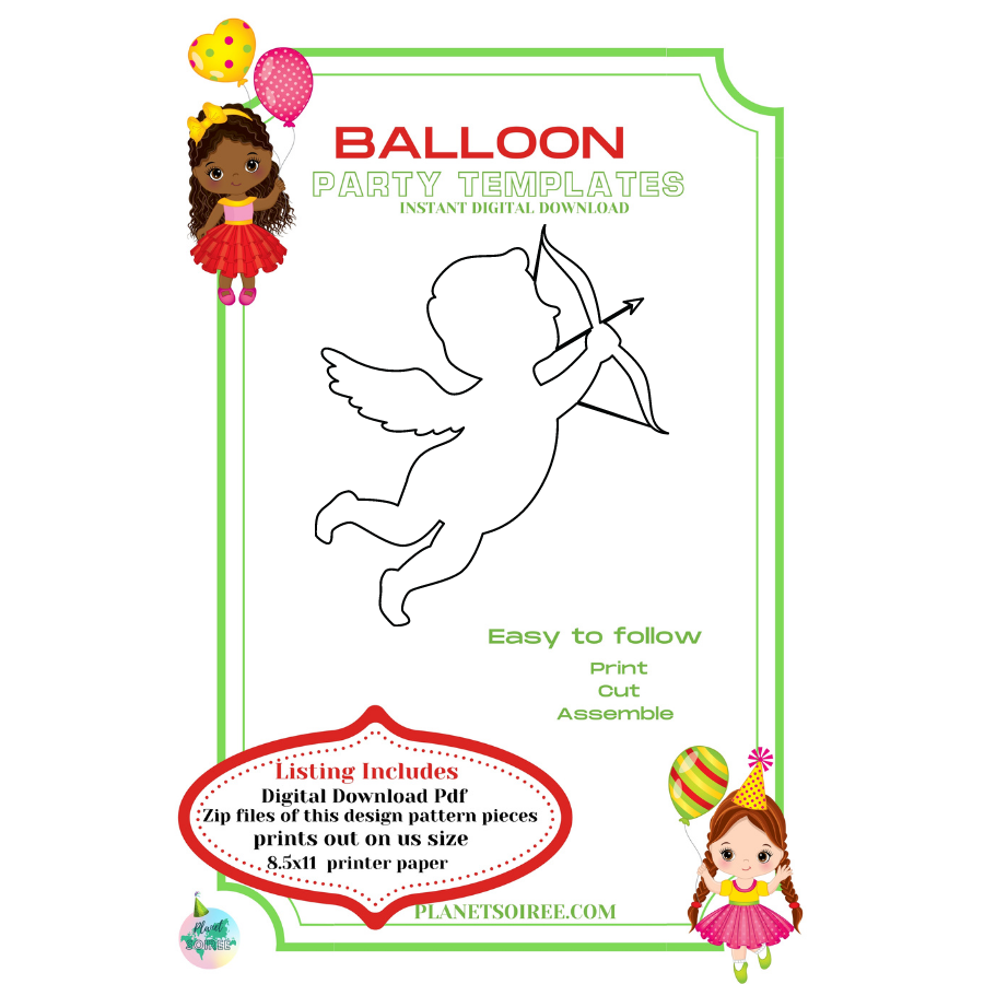 Valentine Cupid Mosaic Template