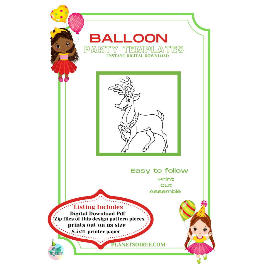 Reindeer Balloon Template