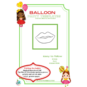 lips Balloon Template