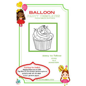 Cupcake Balloon Template
