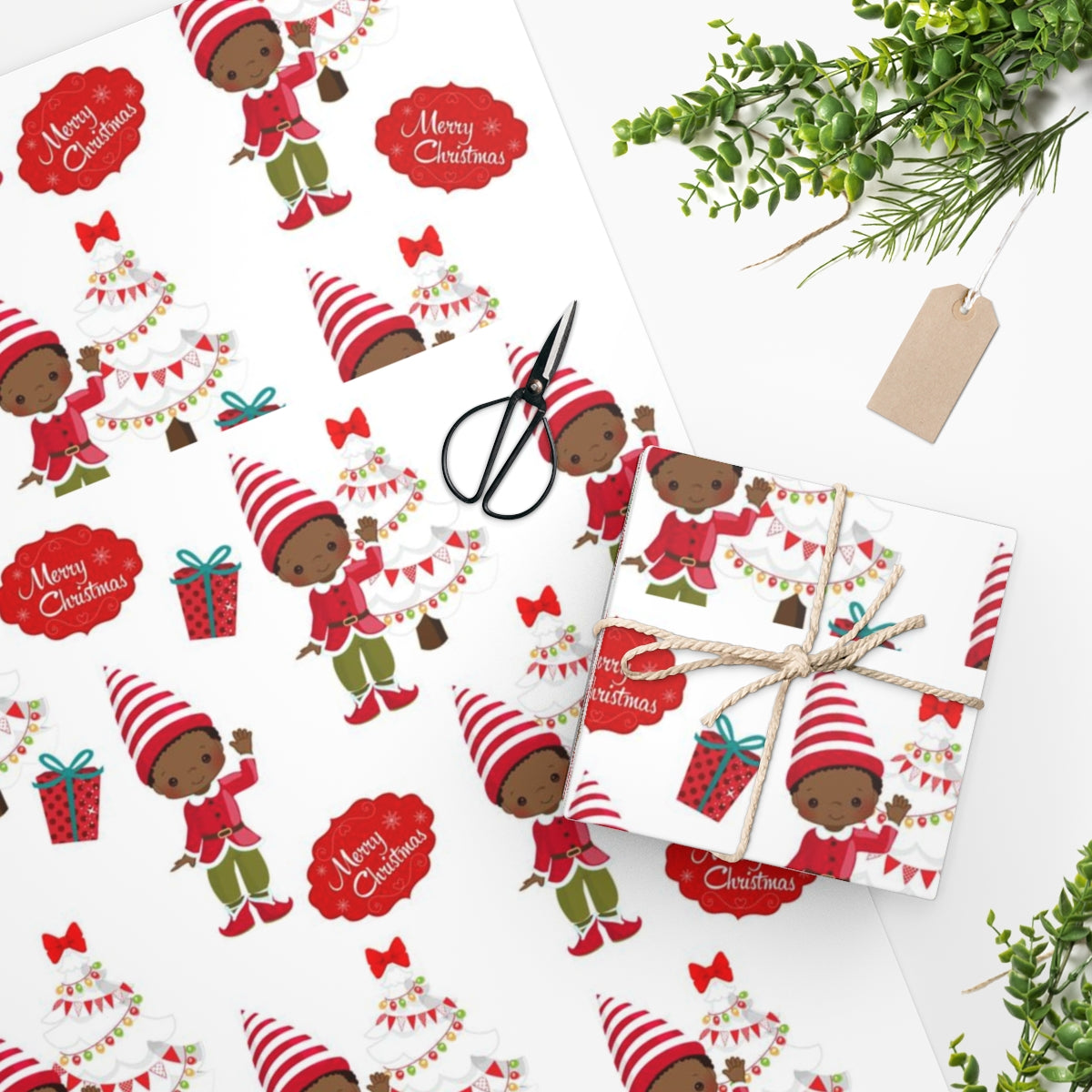 Clayton The Christmas Elf Wrapping Paper