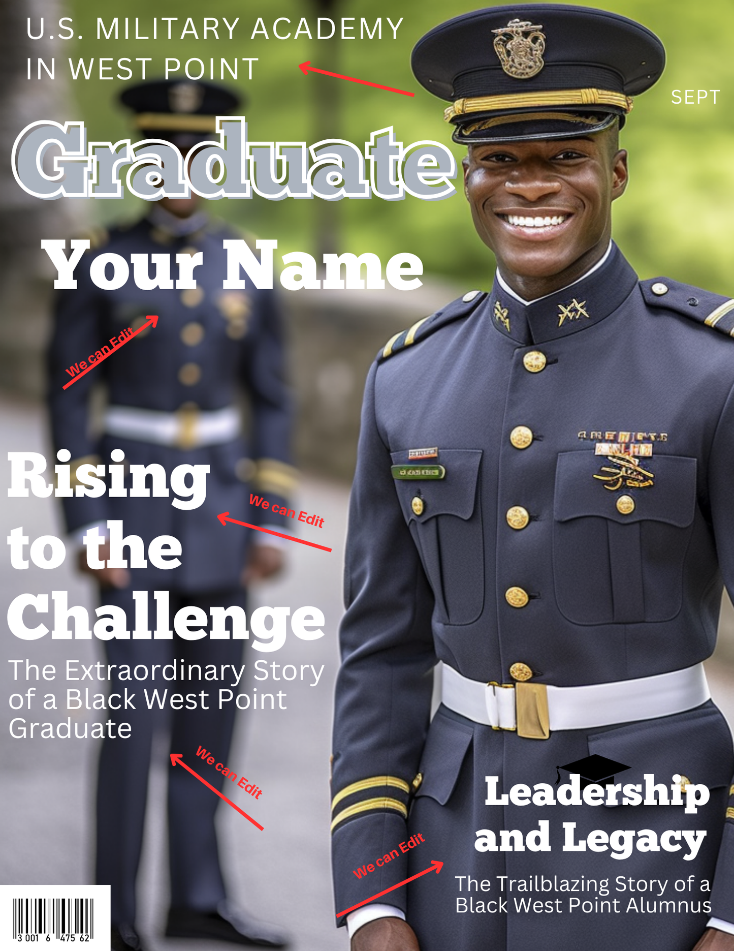 "Honoring Your Service: Personalized Military Grad Keepsake Magazine