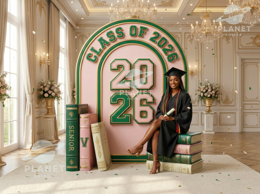 Graduation Book Decor Canva Template | Graduation Panel Board | Senior Photo Backdrop | Class of 2026 Grad Party Decor