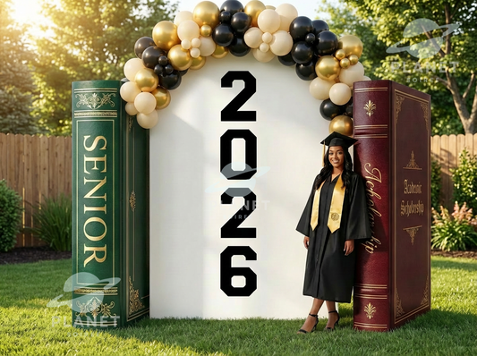 Custom Luxury Graduation Arch Panel Backdrop  | Class of 2026 Graduation Decor | Senior Photo Backdrop