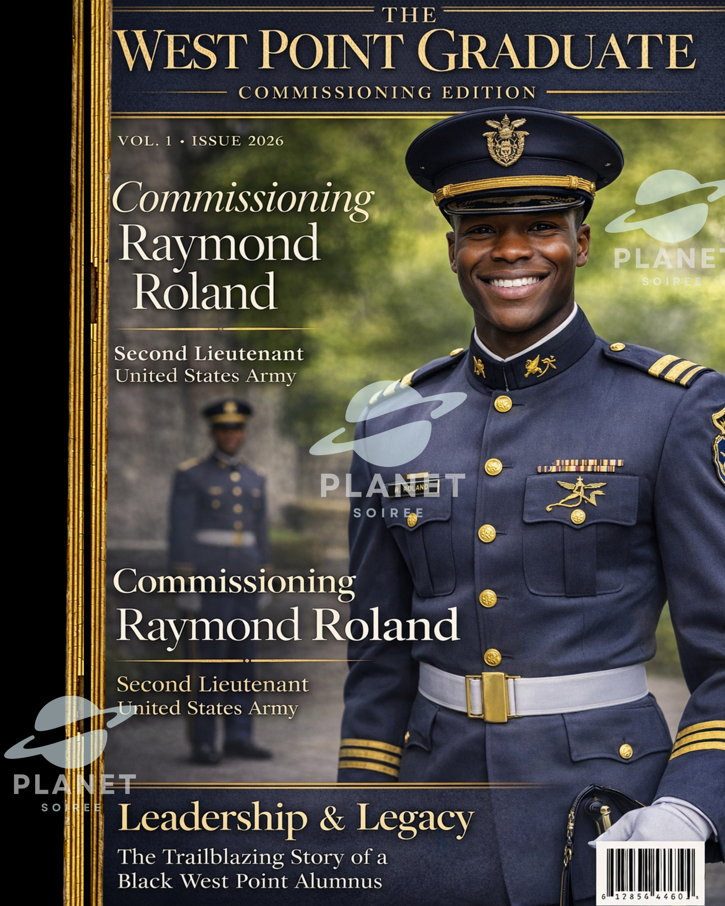 Military Graduation Tribute Poster Template | Officer Commissioning Backdrop | Honor Your Graduate Military Academy Poster | Army Graduation Canva Template