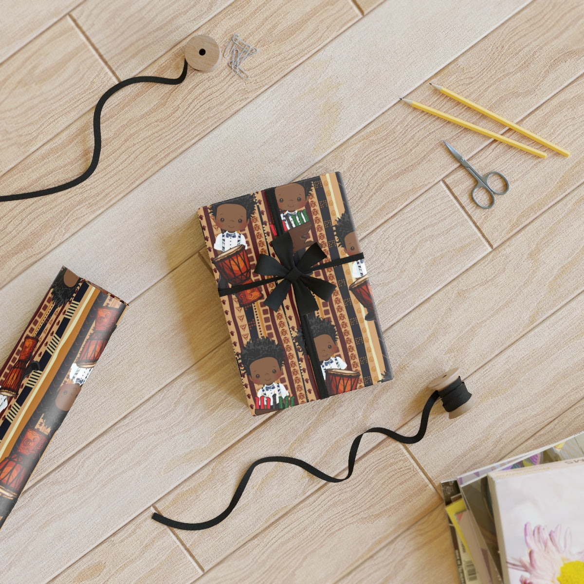 Kwanzaa Holiday Heritage Gift Wrapping Paper Rolls, 1pc