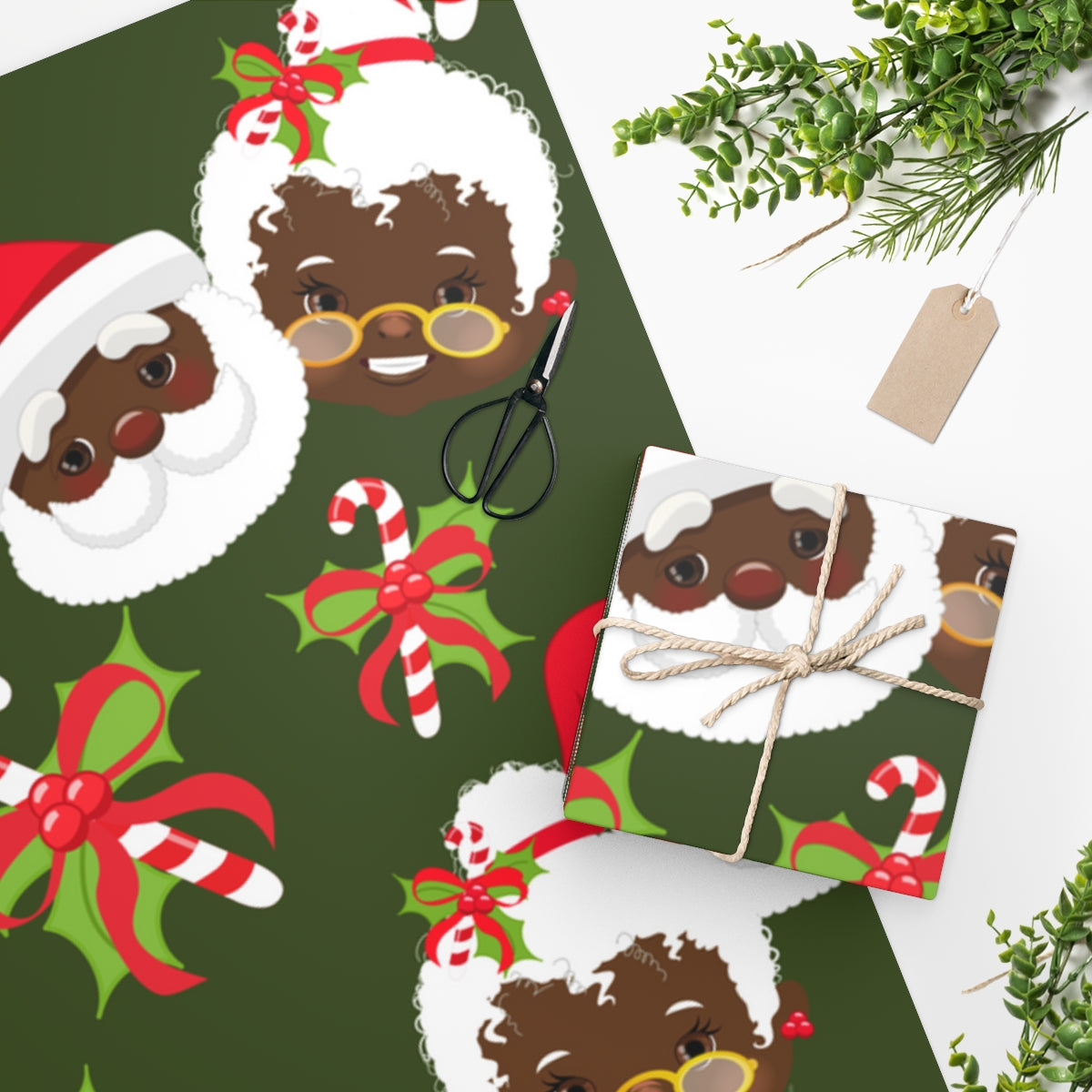 Mr and Mrs Cleotus Claus Wrapping Paper