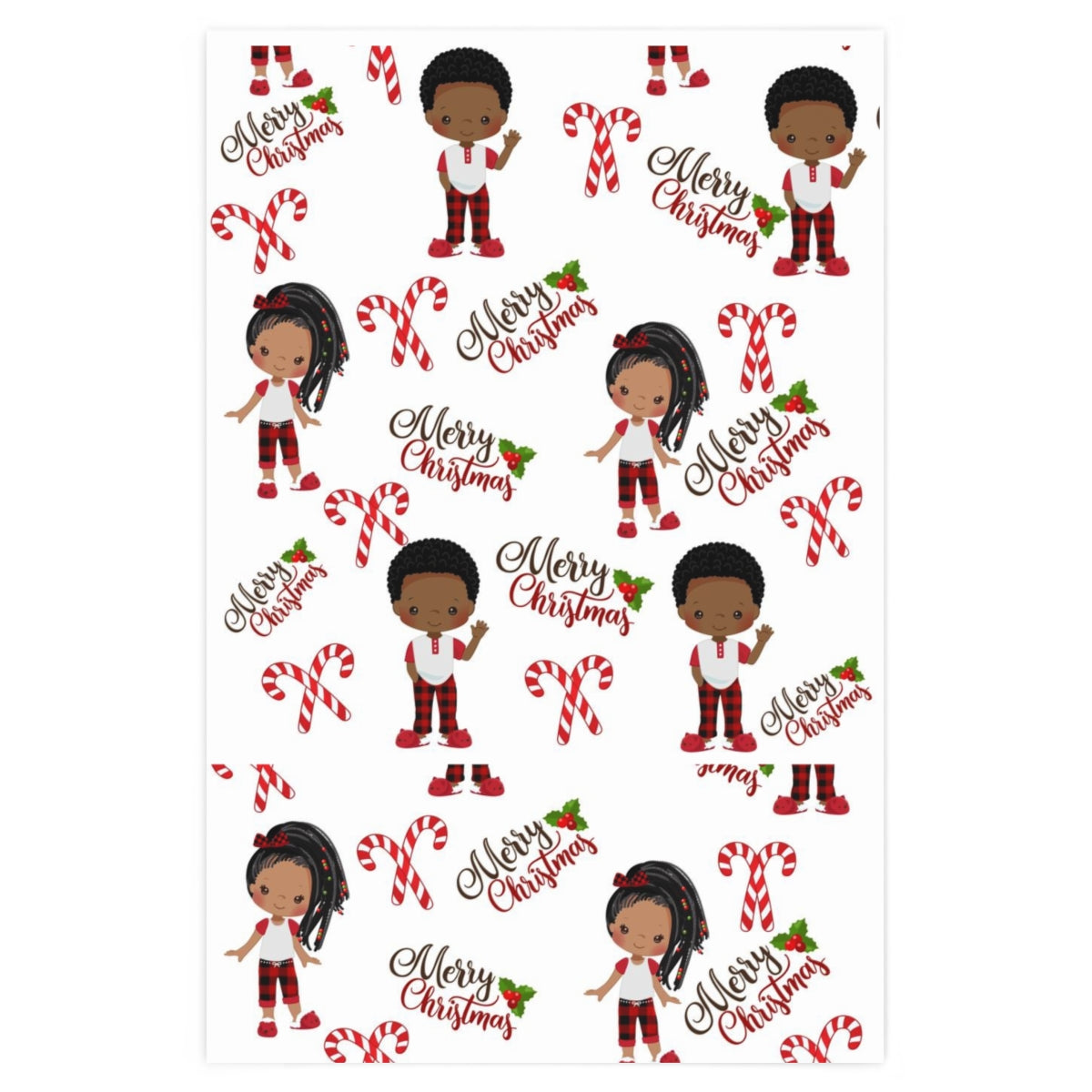 Peppermint Christmas Wrapping Paper , Heritage gift wrap