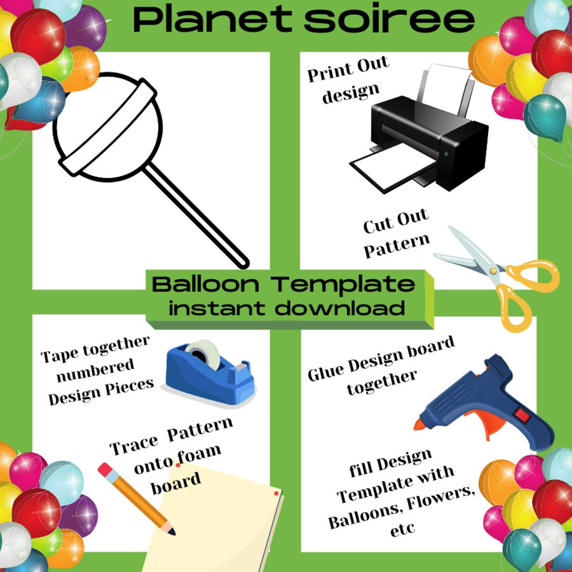 Lollipop Balloon Template, Lollipop SVG, Sweets Candy balloon mosaic , Blow Pop Balloon Mosaic, Candyland , Sweet Treat, Sweets