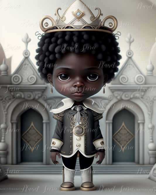Digital Download , Melanin King Print, Black Prince ,African American Art, Black King Wall Art, Prince Printable, Commercial use , KPD, POD