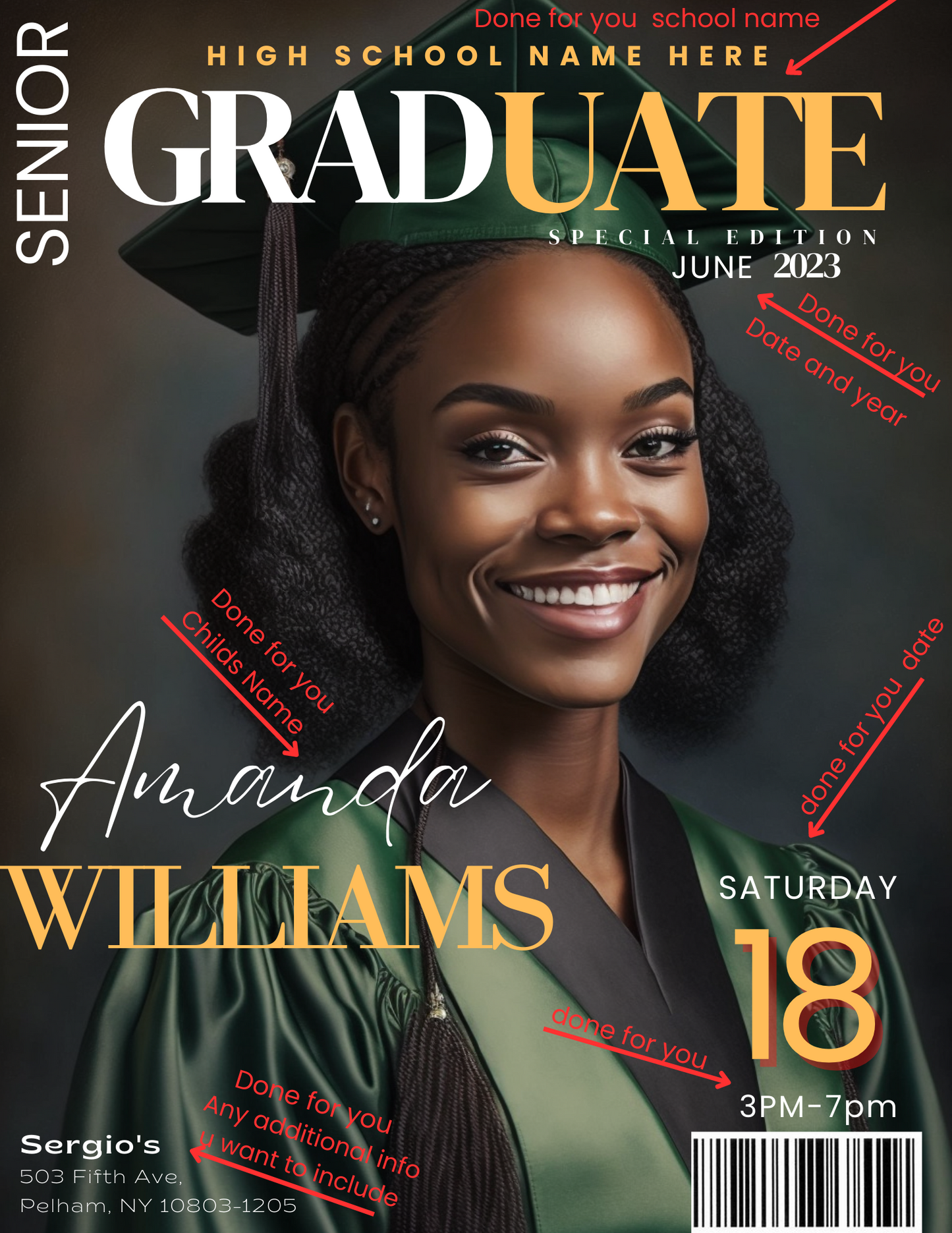 Celebrate Your Graduate with Our Customizable Graduation Magazine!