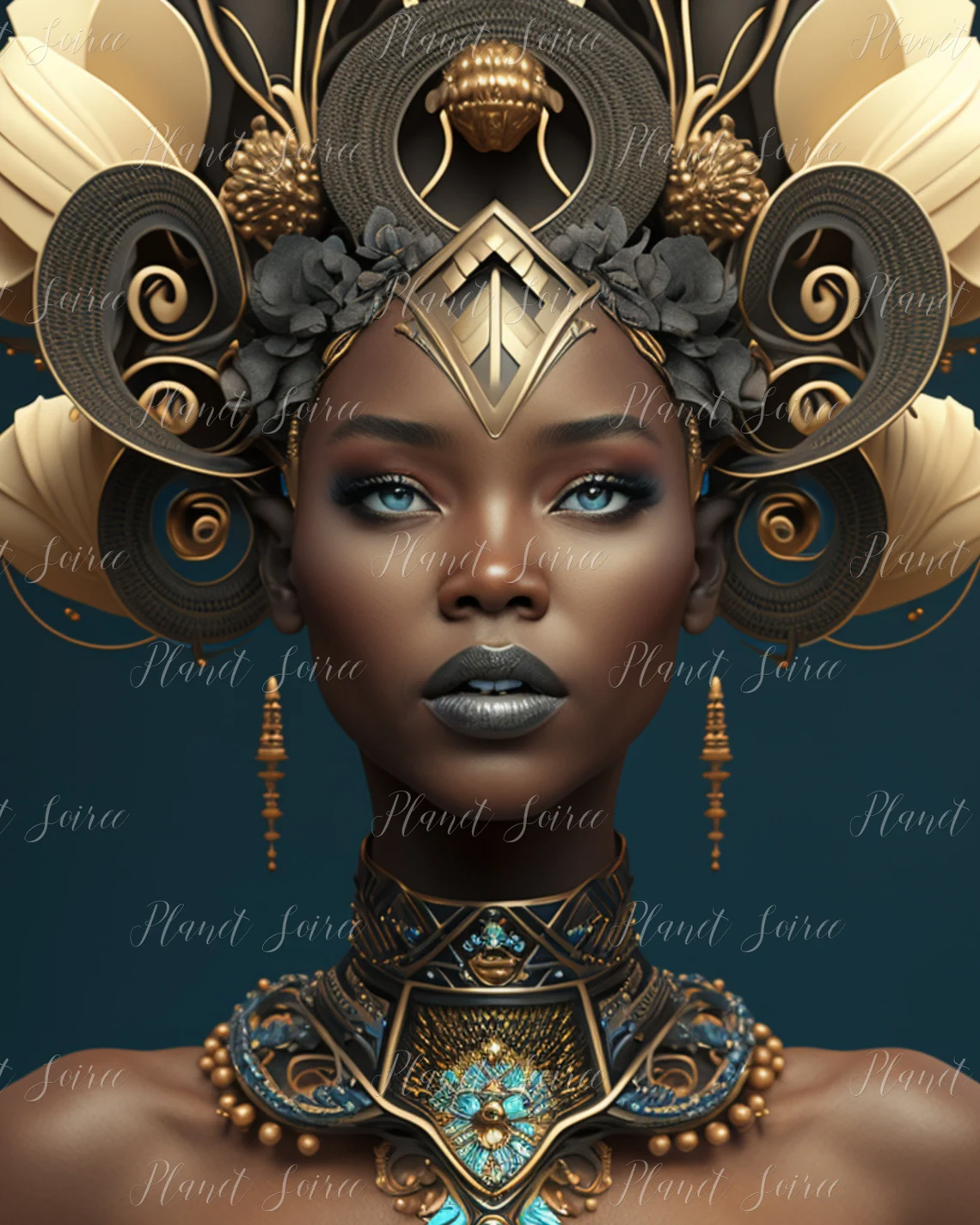 Digital Download, African Women Warrior Princess, Clipart Set for Commercial Use - Empowering African Women King, POD, KPD, Sublimation,