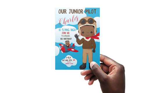 Junior Pilot birthday invite, Junior Pilot Birthday Invitation , personalized party invitation, Invite , Digital Download