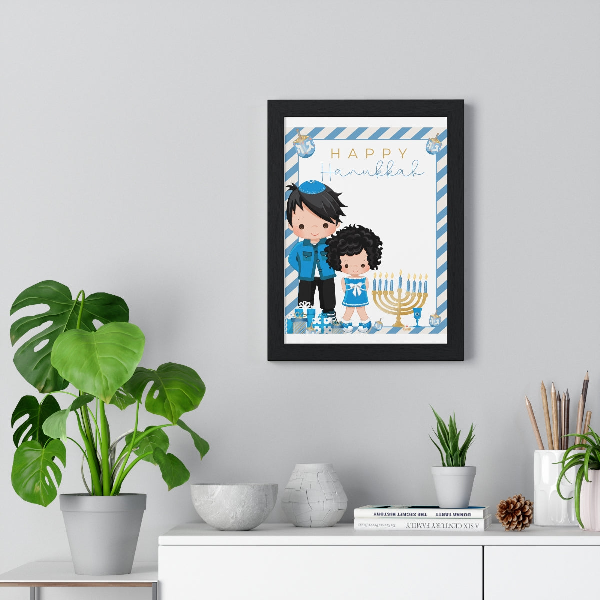 Happy Hanukkah Framed Poster