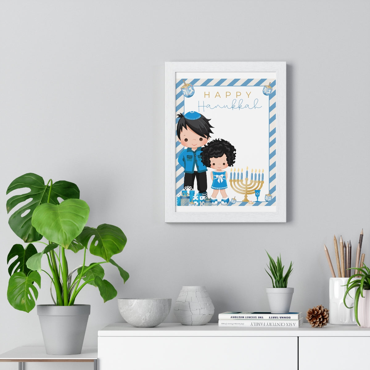 Happy Hanukkah Framed Poster