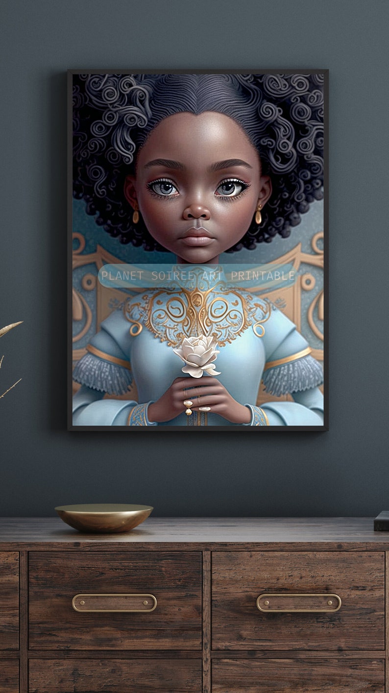 Digital Download| Black Fairytale Princess| Birthday Clipart |African American Princess Clipart| Princess stickers, Commercial ,POD, KPD