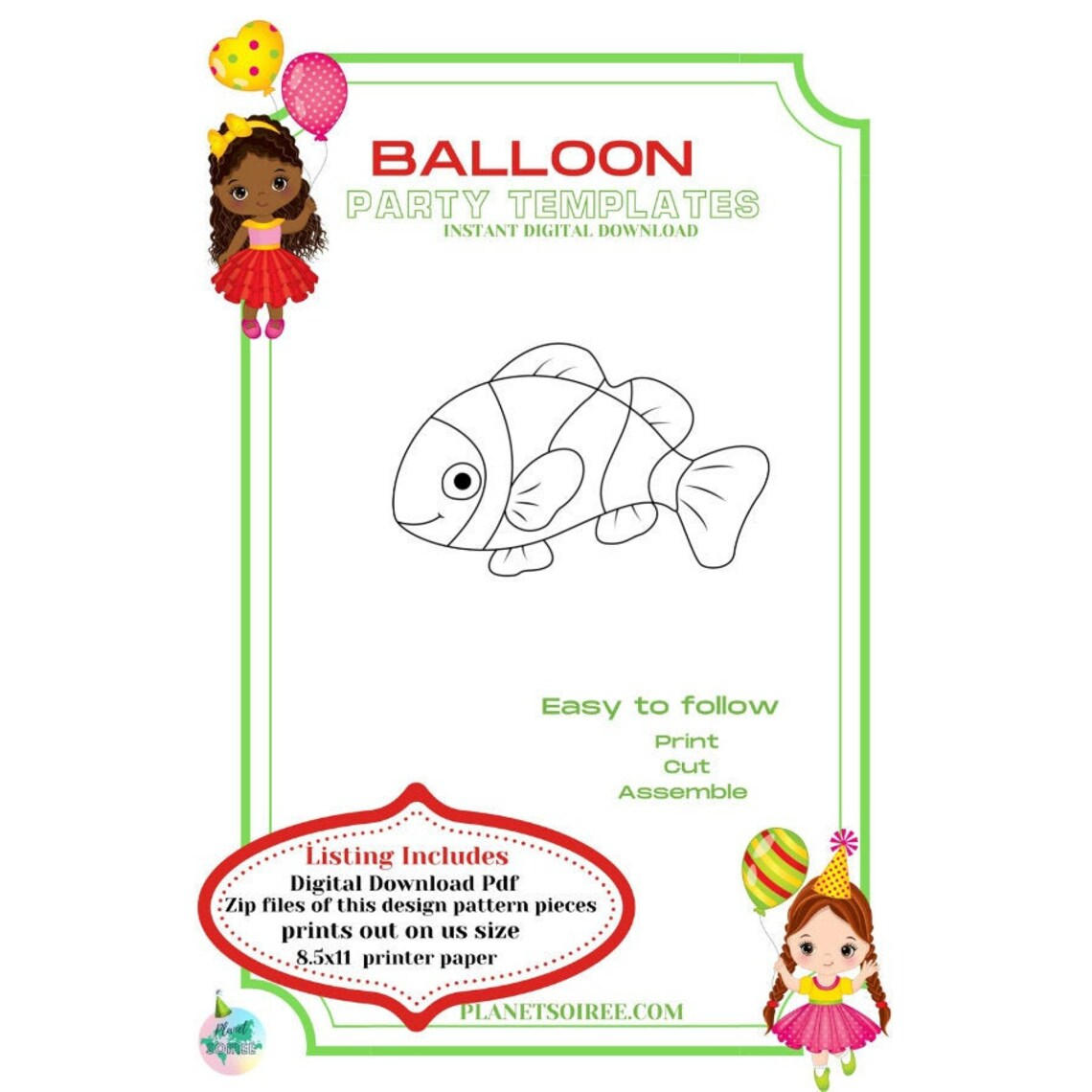 Gold Fish Balloon Template, Fish from Balloons, Fish Mosaic from Balloons, Balloons Mosaic,