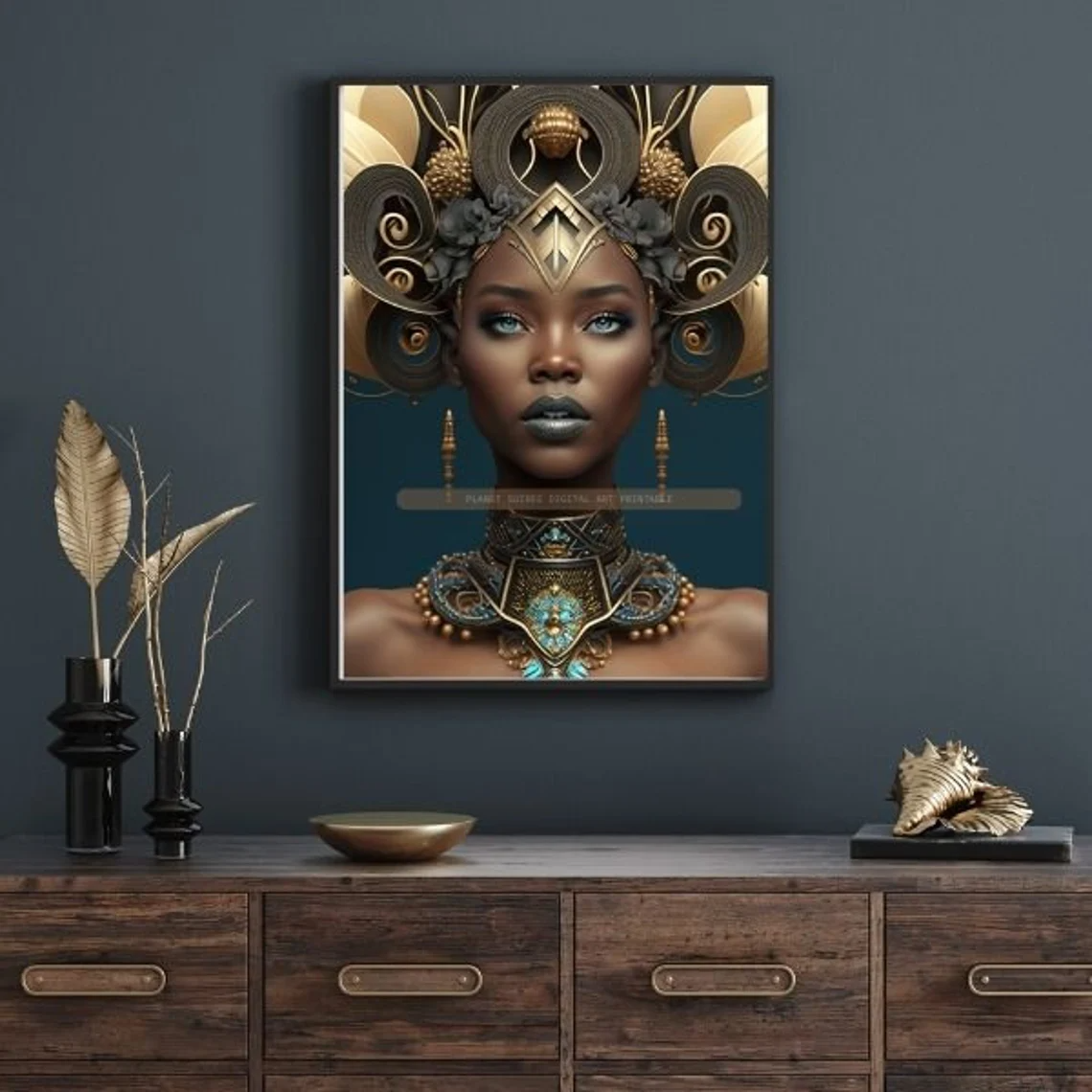 Digital Download, African Women Warrior Princess, Clipart Set for Commercial Use - Empowering African Women King, POD, KPD, Sublimation,