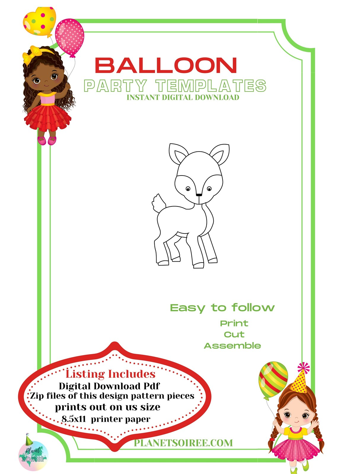 Fawn Balloon Mosaic, Bambi Balloon Mosaic , Deer Balloon Mosaic, Deer Mosaic from Balloons , Woodland Animal Balloon Mosaic, Forest Animal