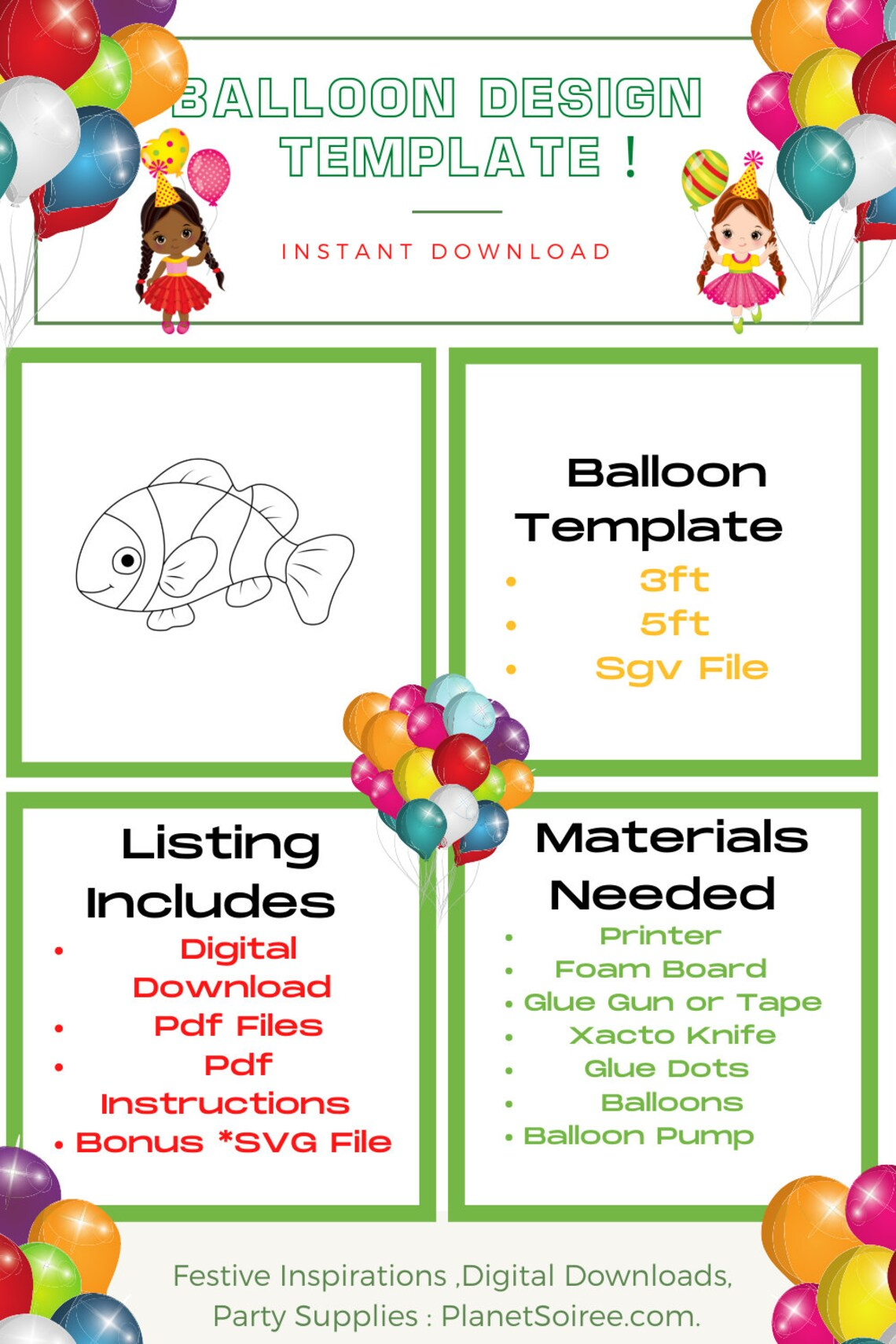 Gold Fish Balloon Template, Fish from Balloons, Fish Mosaic from Balloons, Balloons Mosaic,