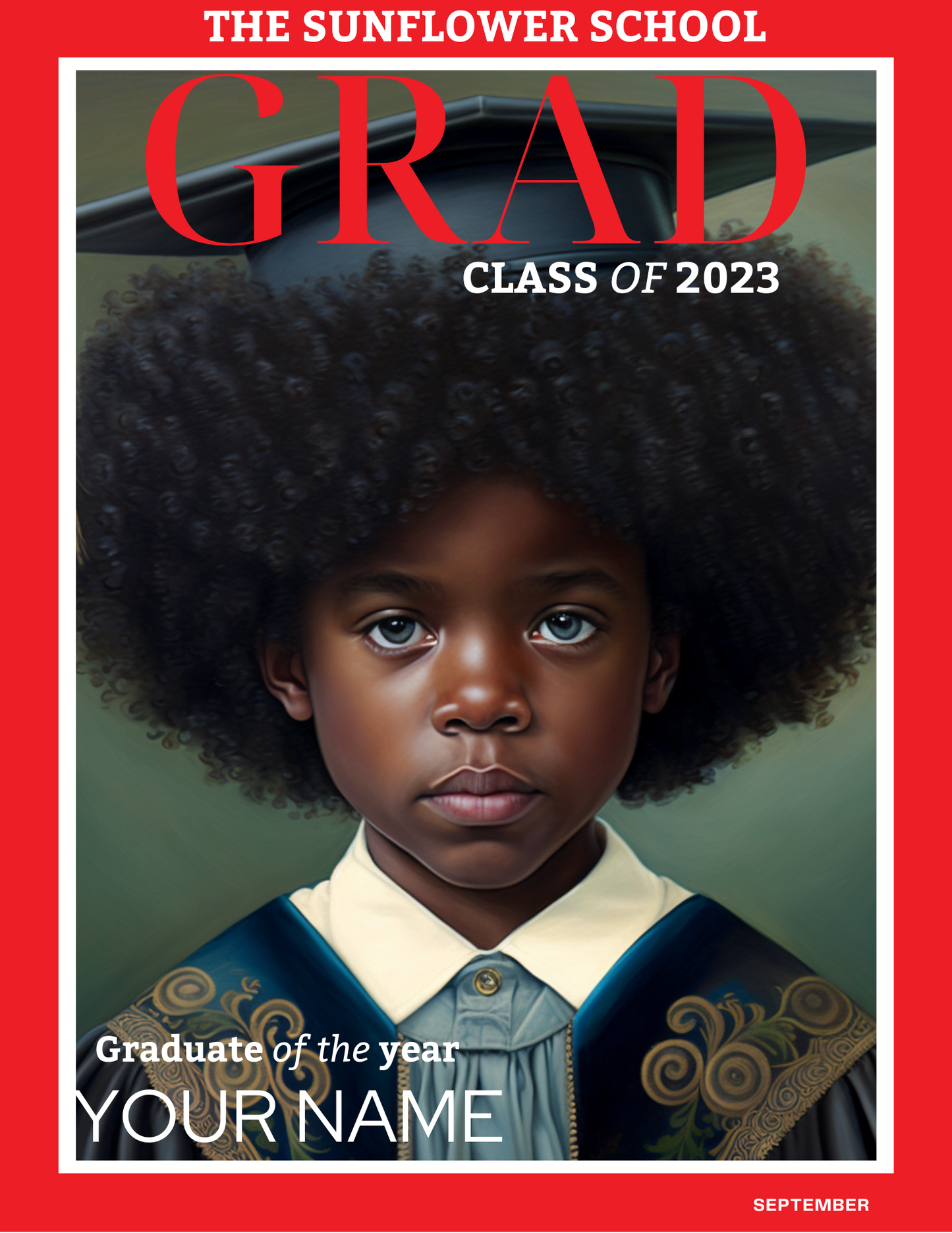 Personalized Kindergarten Graduation Magazine Cover - Be the Star!