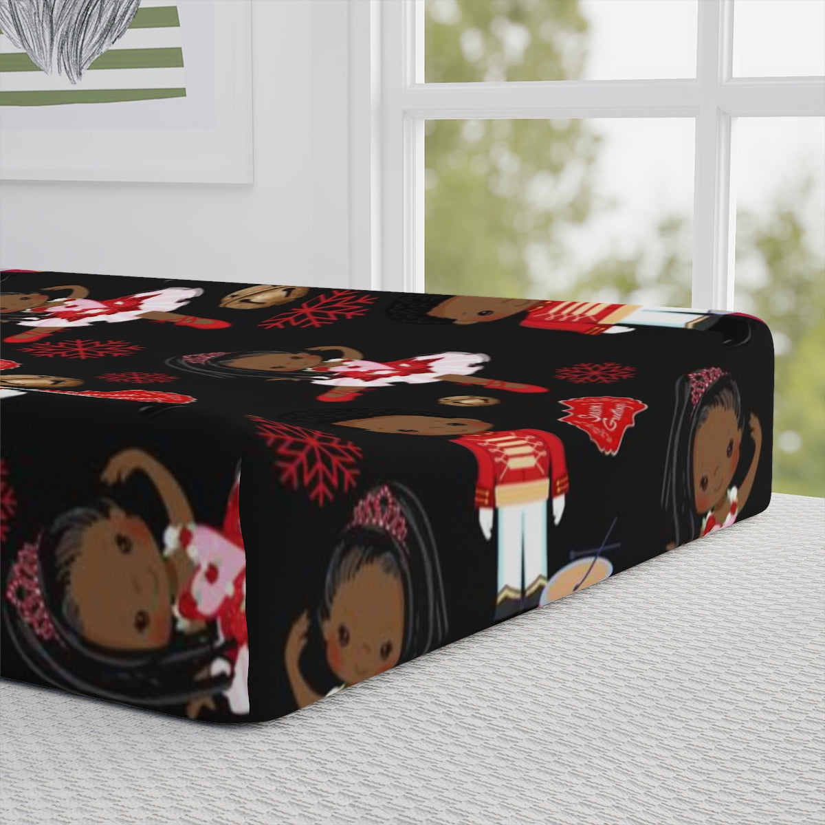 Chocolate Nutcracker Baby Changing Pad Cover