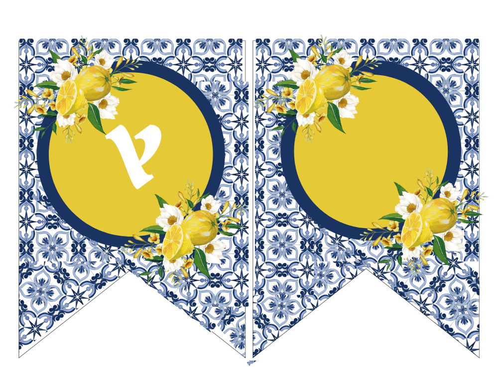 Tuscan Lemon  Birthday Banner