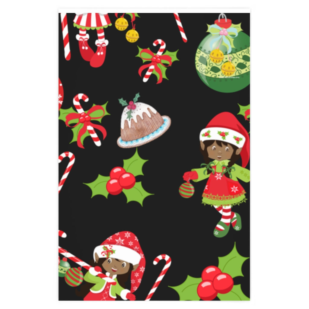 Peppermint Elves Wrapping Paper