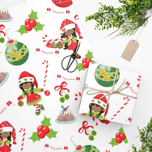 Peppermint Elves Wrapping Paper