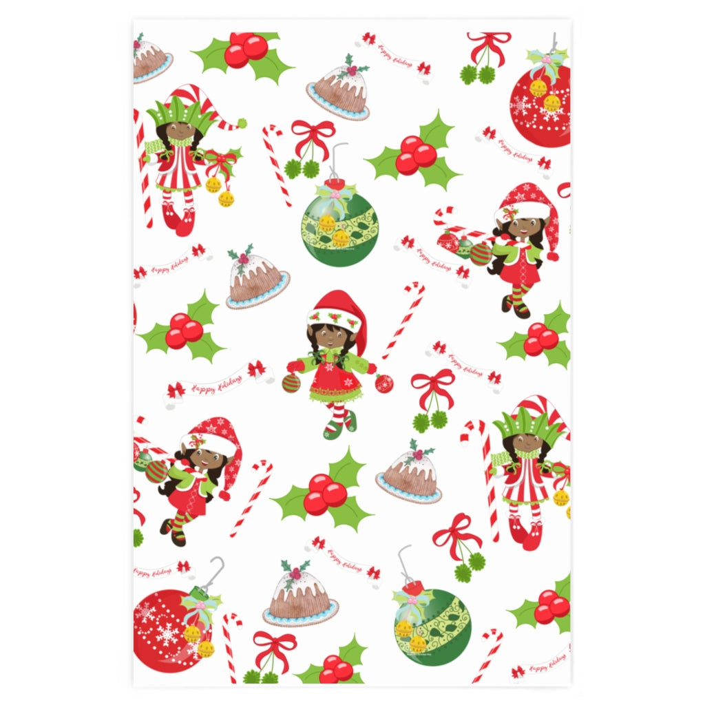 Peppermint Elves Wrapping Paper