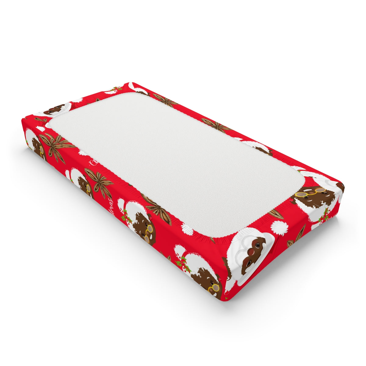 Mrs and Mrs Clifford Claus Baby Changing Pad Cover