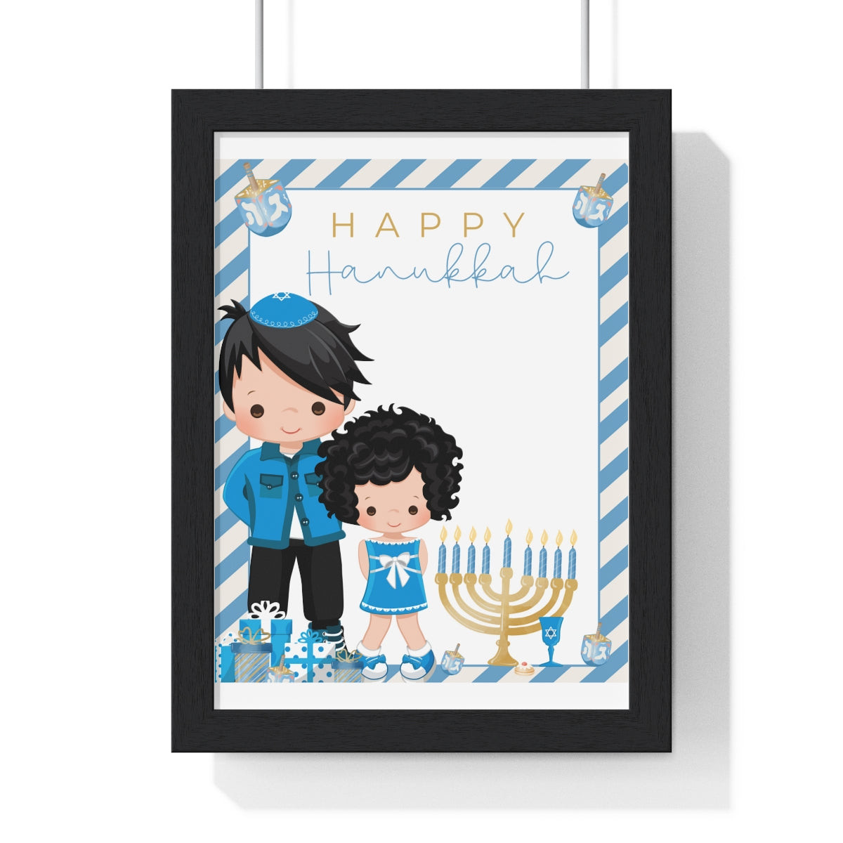 Happy Hanukkah Framed Poster