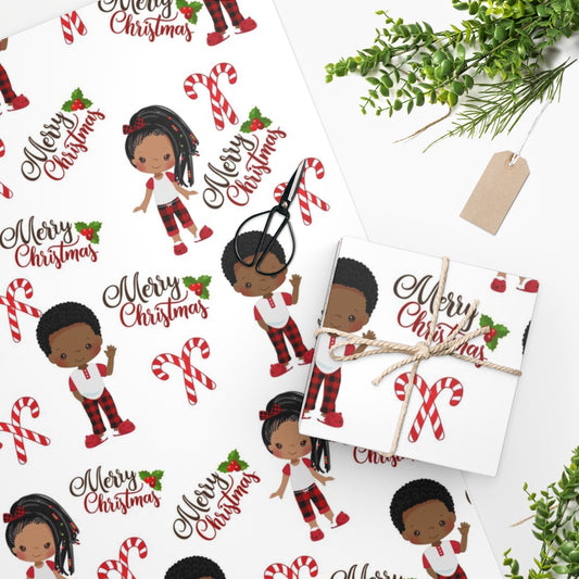 Peppermint Christmas Wrapping Paper , Heritage gift wrap